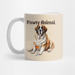 Saint Bernard Dog Pawty Animal Mug